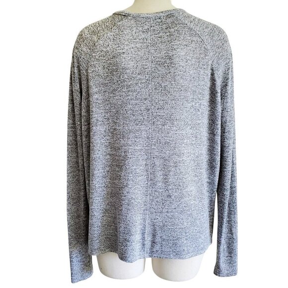 Rag & Bone Long Sleeve Knit Top Heathered Gray Lightweight Oversized Fit S - Picture 3 of 14